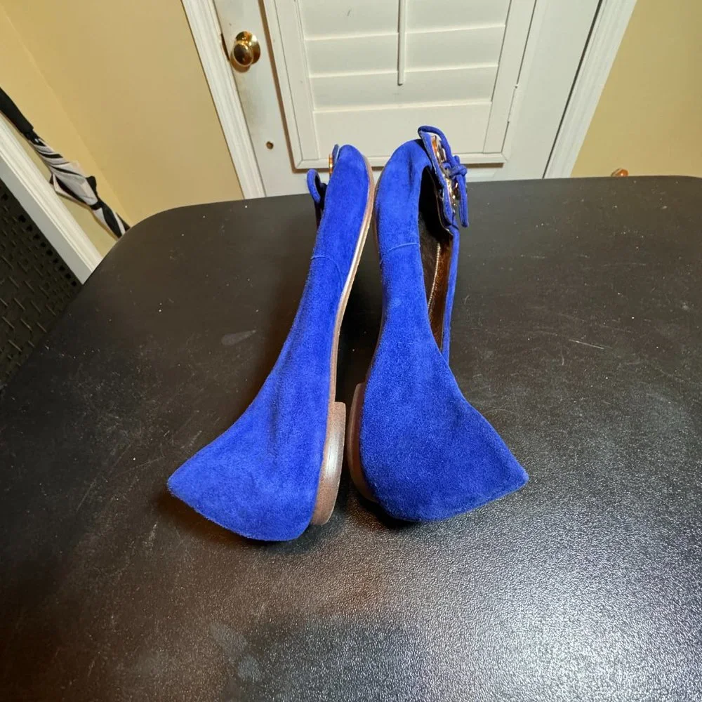 Jeffrey Campbell royal blue suede size 8  flats loafers
